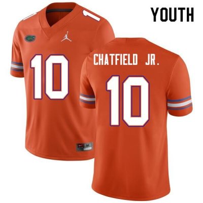 Youth Florida Gators #10 Andrew Chatfield Jr. NCAA Nike Orange Authentic Stitched College Football Jersey KJK7162ZF